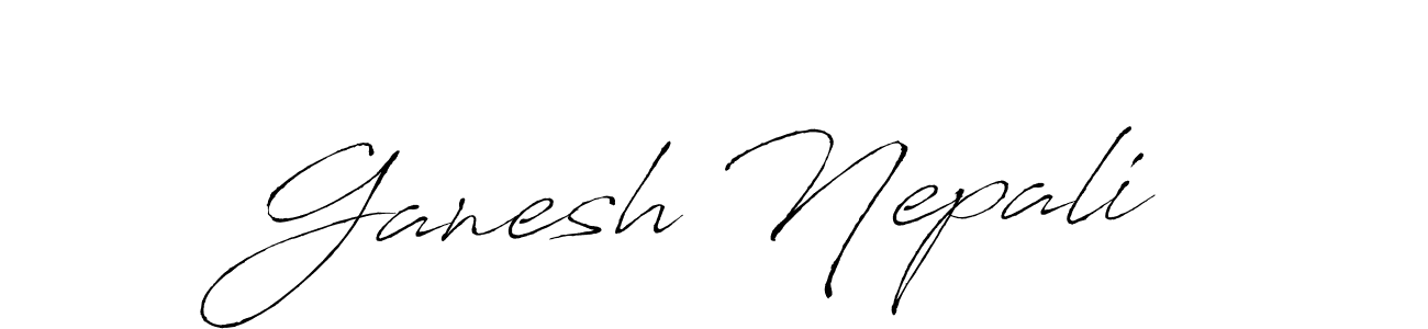 Ganesh Nepali stylish signature style. Best Handwritten Sign (Antro_Vectra) for my name. Handwritten Signature Collection Ideas for my name Ganesh Nepali. Ganesh Nepali signature style 6 images and pictures png