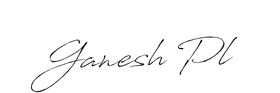 Ganesh Pl stylish signature style. Best Handwritten Sign (Antro_Vectra) for my name. Handwritten Signature Collection Ideas for my name Ganesh Pl. Ganesh Pl signature style 6 images and pictures png