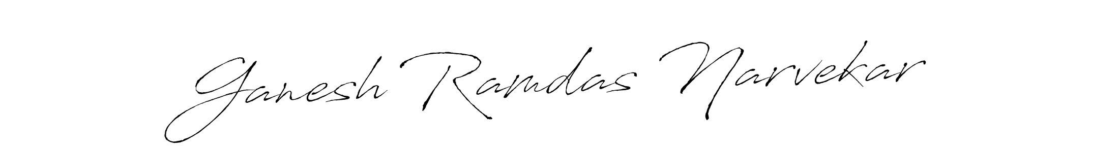 How to make Ganesh Ramdas Narvekar name signature. Use Antro_Vectra style for creating short signs online. This is the latest handwritten sign. Ganesh Ramdas Narvekar signature style 6 images and pictures png