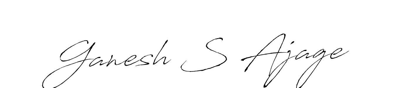 Design your own signature with our free online signature maker. With this signature software, you can create a handwritten (Antro_Vectra) signature for name Ganesh S Ajage. Ganesh S Ajage signature style 6 images and pictures png