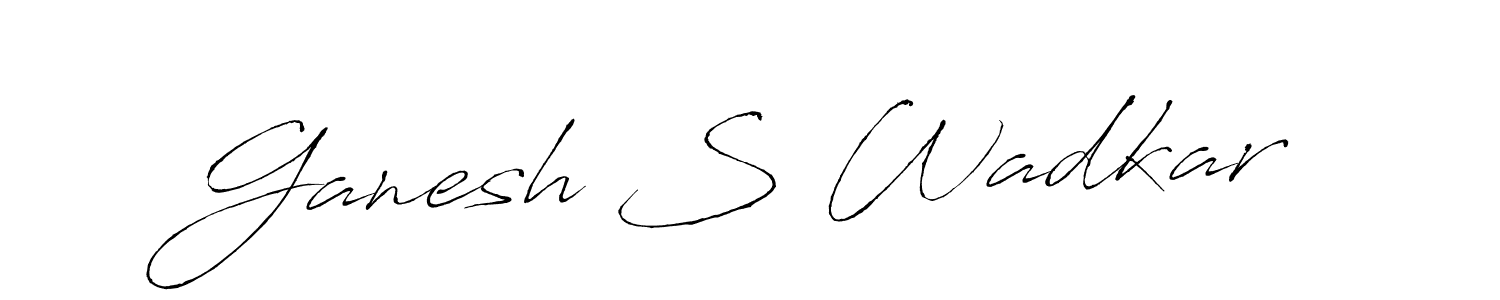 Use a signature maker to create a handwritten signature online. With this signature software, you can design (Antro_Vectra) your own signature for name Ganesh S Wadkar. Ganesh S Wadkar signature style 6 images and pictures png