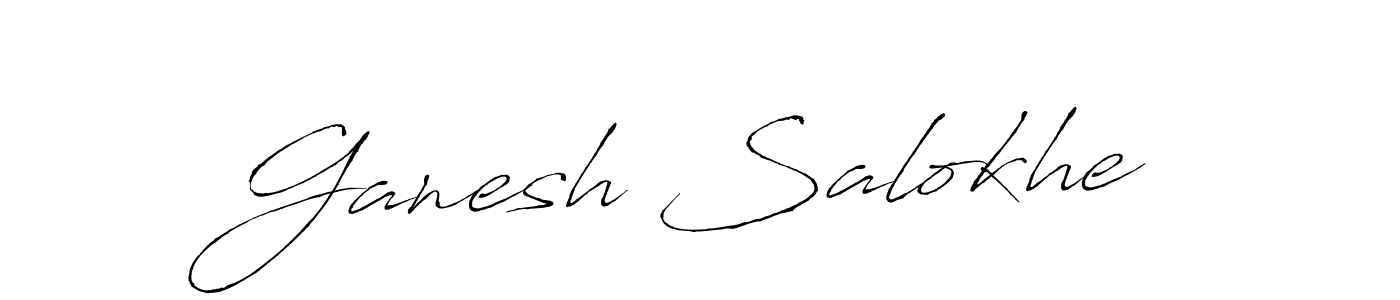 Create a beautiful signature design for name Ganesh Salokhe. With this signature (Antro_Vectra) fonts, you can make a handwritten signature for free. Ganesh Salokhe signature style 6 images and pictures png