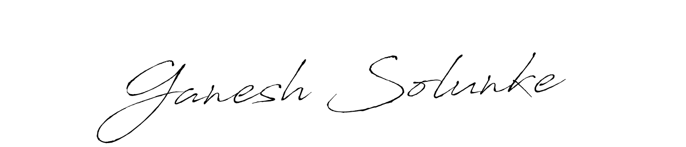 How to make Ganesh Solunke signature? Antro_Vectra is a professional autograph style. Create handwritten signature for Ganesh Solunke name. Ganesh Solunke signature style 6 images and pictures png