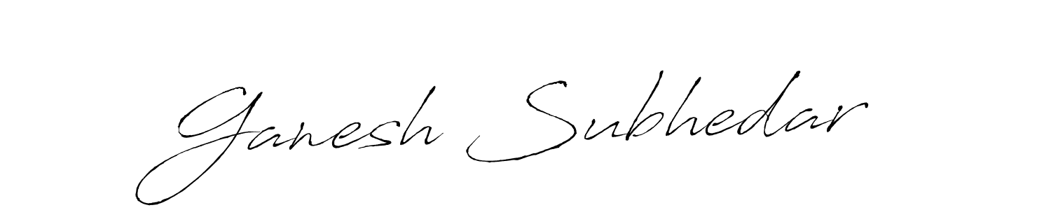 Antro_Vectra is a professional signature style that is perfect for those who want to add a touch of class to their signature. It is also a great choice for those who want to make their signature more unique. Get Ganesh Subhedar name to fancy signature for free. Ganesh Subhedar signature style 6 images and pictures png