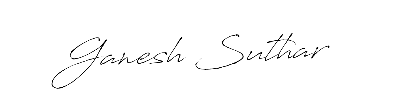 How to make Ganesh Suthar signature? Antro_Vectra is a professional autograph style. Create handwritten signature for Ganesh Suthar name. Ganesh Suthar signature style 6 images and pictures png