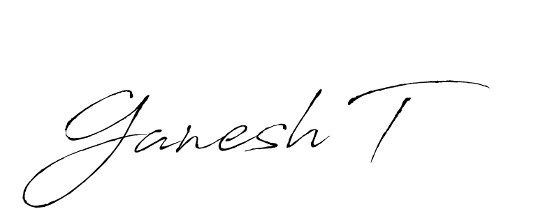 Ganesh T stylish signature style. Best Handwritten Sign (Antro_Vectra) for my name. Handwritten Signature Collection Ideas for my name Ganesh T. Ganesh T signature style 6 images and pictures png