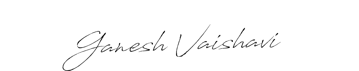 Use a signature maker to create a handwritten signature online. With this signature software, you can design (Antro_Vectra) your own signature for name Ganesh Vaishavi. Ganesh Vaishavi signature style 6 images and pictures png