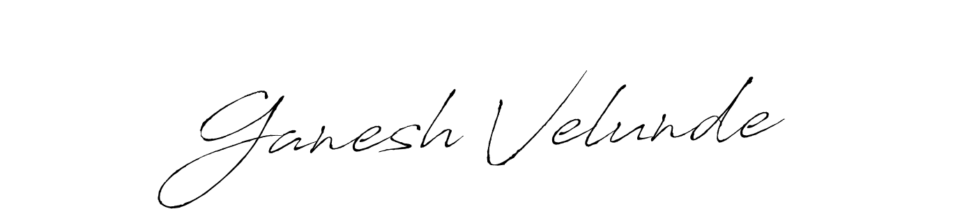 Design your own signature with our free online signature maker. With this signature software, you can create a handwritten (Antro_Vectra) signature for name Ganesh Velunde. Ganesh Velunde signature style 6 images and pictures png