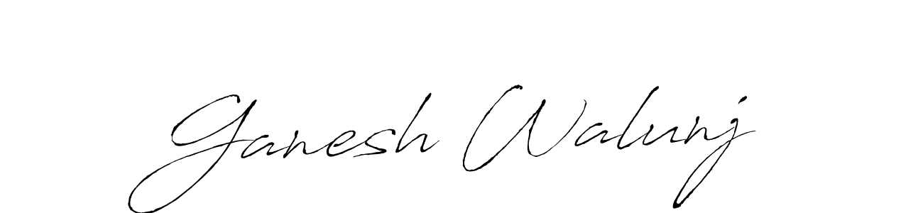 You should practise on your own different ways (Antro_Vectra) to write your name (Ganesh Walunj) in signature. don't let someone else do it for you. Ganesh Walunj signature style 6 images and pictures png