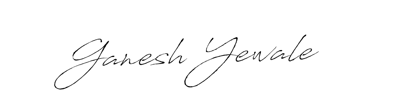 Design your own signature with our free online signature maker. With this signature software, you can create a handwritten (Antro_Vectra) signature for name Ganesh Yewale. Ganesh Yewale signature style 6 images and pictures png