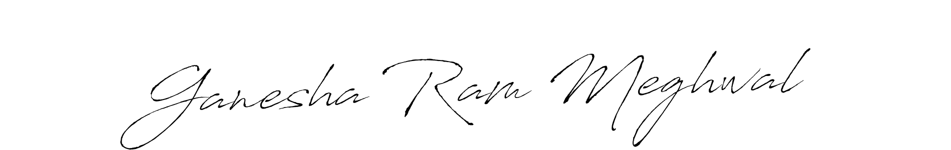 How to make Ganesha Ram Meghwal signature? Antro_Vectra is a professional autograph style. Create handwritten signature for Ganesha Ram Meghwal name. Ganesha Ram Meghwal signature style 6 images and pictures png