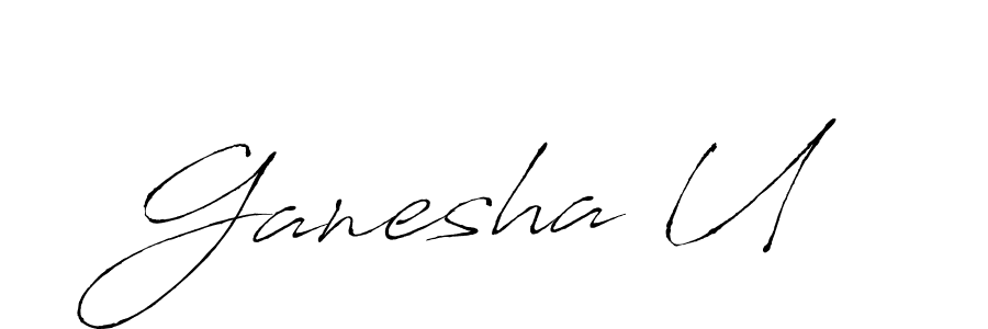 You should practise on your own different ways (Antro_Vectra) to write your name (Ganesha U) in signature. don't let someone else do it for you. Ganesha U signature style 6 images and pictures png