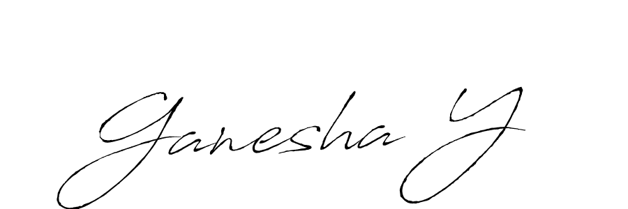 Design your own signature with our free online signature maker. With this signature software, you can create a handwritten (Antro_Vectra) signature for name Ganesha Y. Ganesha Y signature style 6 images and pictures png