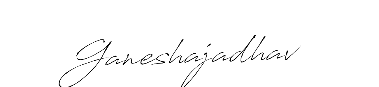How to make Ganeshajadhav name signature. Use Antro_Vectra style for creating short signs online. This is the latest handwritten sign. Ganeshajadhav signature style 6 images and pictures png