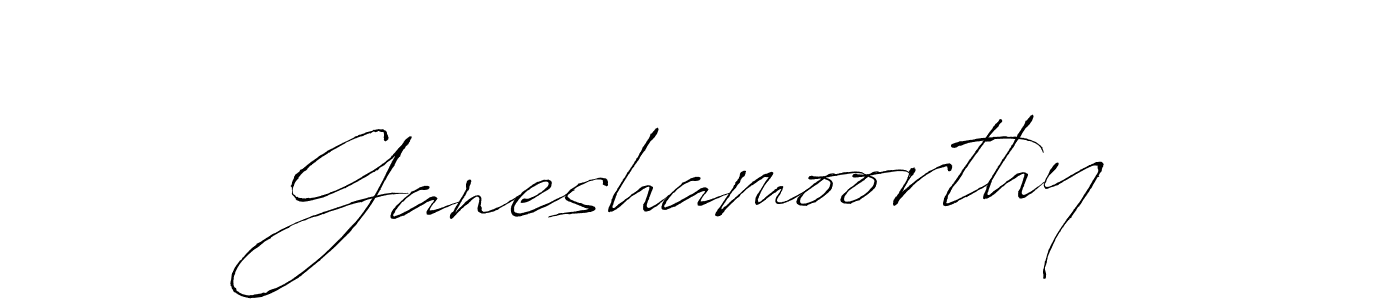 Design your own signature with our free online signature maker. With this signature software, you can create a handwritten (Antro_Vectra) signature for name Ganeshamoorthy. Ganeshamoorthy signature style 6 images and pictures png