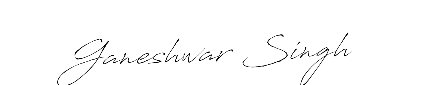 Create a beautiful signature design for name Ganeshwar Singh. With this signature (Antro_Vectra) fonts, you can make a handwritten signature for free. Ganeshwar Singh signature style 6 images and pictures png