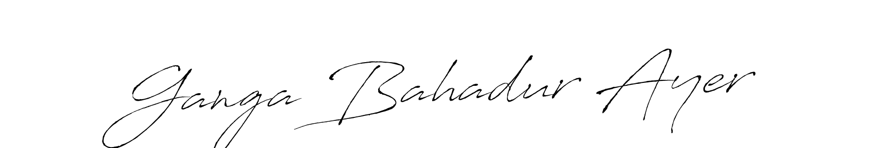 It looks lik you need a new signature style for name Ganga Bahadur Ayer. Design unique handwritten (Antro_Vectra) signature with our free signature maker in just a few clicks. Ganga Bahadur Ayer signature style 6 images and pictures png