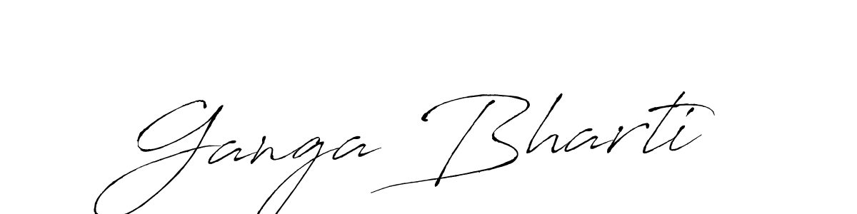 Create a beautiful signature design for name Ganga Bharti. With this signature (Antro_Vectra) fonts, you can make a handwritten signature for free. Ganga Bharti signature style 6 images and pictures png