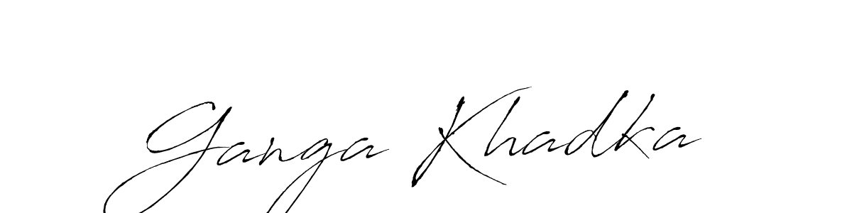 Ganga Khadka stylish signature style. Best Handwritten Sign (Antro_Vectra) for my name. Handwritten Signature Collection Ideas for my name Ganga Khadka. Ganga Khadka signature style 6 images and pictures png