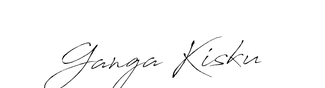 Make a beautiful signature design for name Ganga Kisku. With this signature (Antro_Vectra) style, you can create a handwritten signature for free. Ganga Kisku signature style 6 images and pictures png