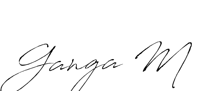 Ganga M stylish signature style. Best Handwritten Sign (Antro_Vectra) for my name. Handwritten Signature Collection Ideas for my name Ganga M. Ganga M signature style 6 images and pictures png