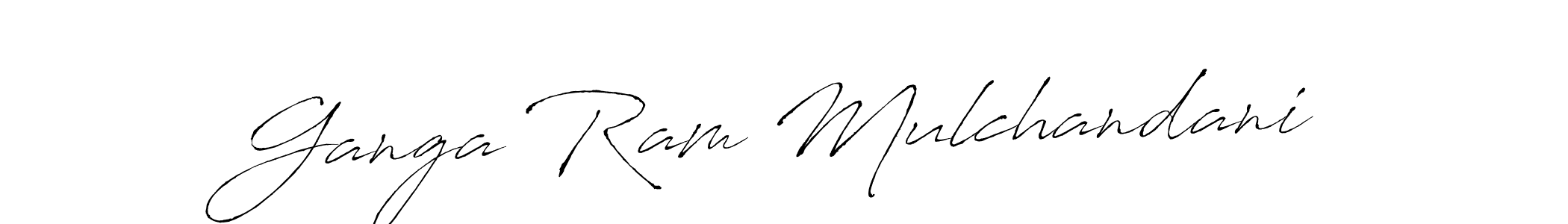 You should practise on your own different ways (Antro_Vectra) to write your name (Ganga Ram Mulchandani) in signature. don't let someone else do it for you. Ganga Ram Mulchandani signature style 6 images and pictures png