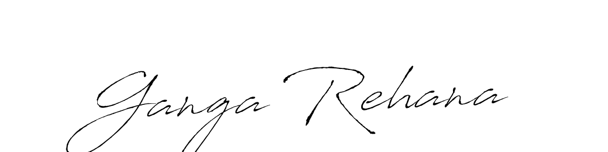 Create a beautiful signature design for name Ganga Rehana. With this signature (Antro_Vectra) fonts, you can make a handwritten signature for free. Ganga Rehana signature style 6 images and pictures png