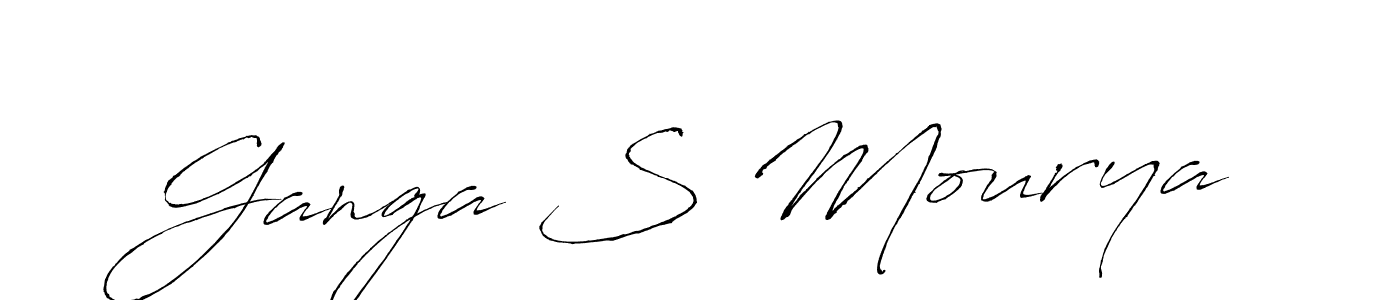 if you are searching for the best signature style for your name Ganga S Mourya. so please give up your signature search. here we have designed multiple signature styles  using Antro_Vectra. Ganga S Mourya signature style 6 images and pictures png