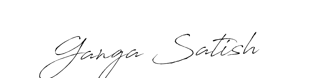 Also we have Ganga Satish name is the best signature style. Create professional handwritten signature collection using Antro_Vectra autograph style. Ganga Satish signature style 6 images and pictures png