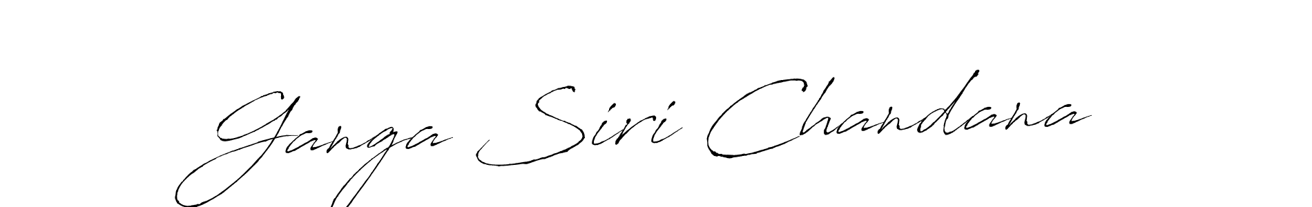 How to make Ganga Siri Chandana name signature. Use Antro_Vectra style for creating short signs online. This is the latest handwritten sign. Ganga Siri Chandana signature style 6 images and pictures png