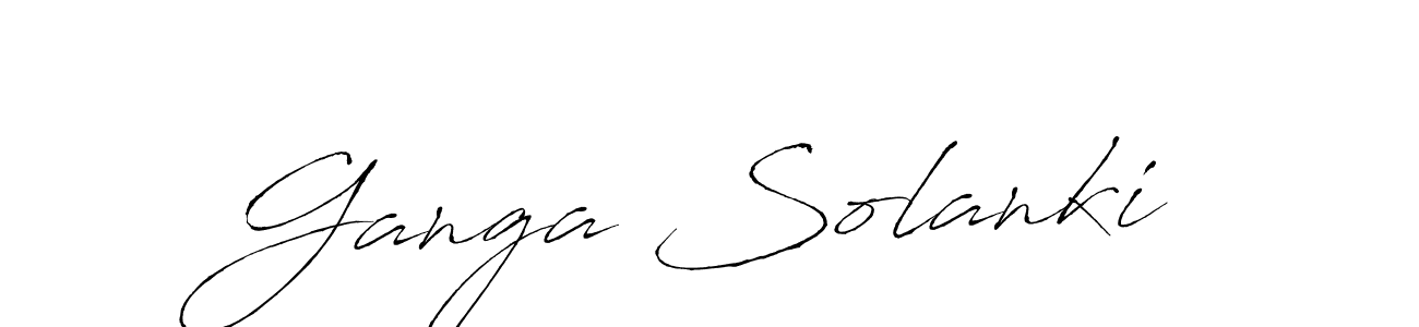 Create a beautiful signature design for name Ganga Solanki. With this signature (Antro_Vectra) fonts, you can make a handwritten signature for free. Ganga Solanki signature style 6 images and pictures png