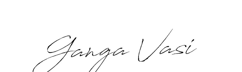 How to make Ganga Vasi name signature. Use Antro_Vectra style for creating short signs online. This is the latest handwritten sign. Ganga Vasi signature style 6 images and pictures png