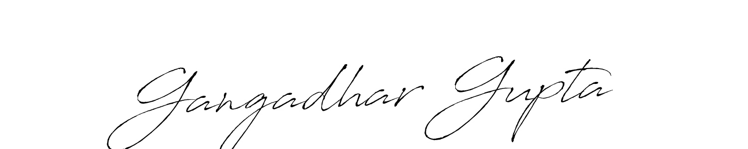 Create a beautiful signature design for name Gangadhar Gupta. With this signature (Antro_Vectra) fonts, you can make a handwritten signature for free. Gangadhar Gupta signature style 6 images and pictures png