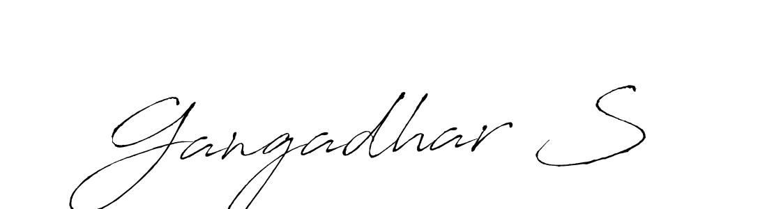 Create a beautiful signature design for name Gangadhar S. With this signature (Antro_Vectra) fonts, you can make a handwritten signature for free. Gangadhar S signature style 6 images and pictures png