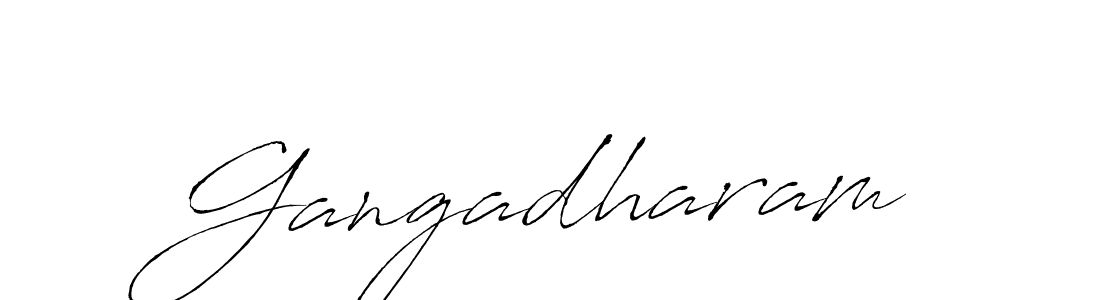 Make a beautiful signature design for name Gangadharam. With this signature (Antro_Vectra) style, you can create a handwritten signature for free. Gangadharam signature style 6 images and pictures png