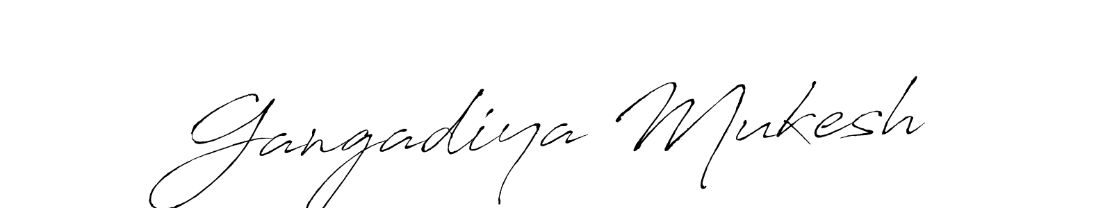 How to make Gangadiya Mukesh signature? Antro_Vectra is a professional autograph style. Create handwritten signature for Gangadiya Mukesh name. Gangadiya Mukesh signature style 6 images and pictures png