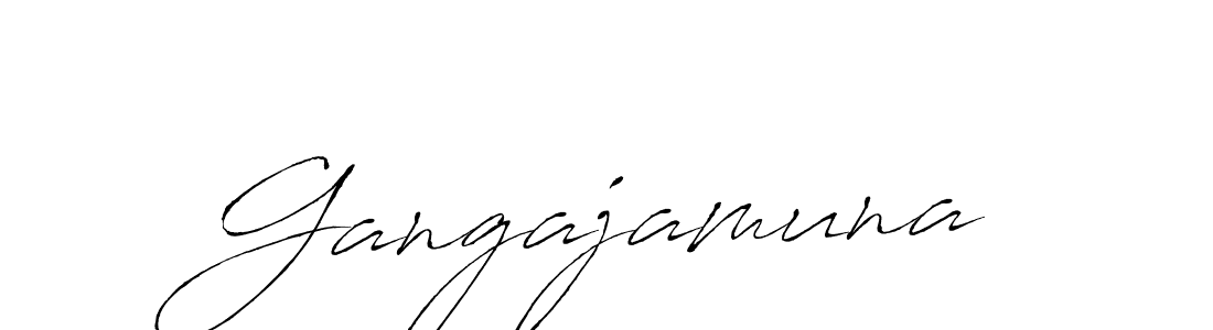 You should practise on your own different ways (Antro_Vectra) to write your name (Gangajamuna) in signature. don't let someone else do it for you. Gangajamuna signature style 6 images and pictures png