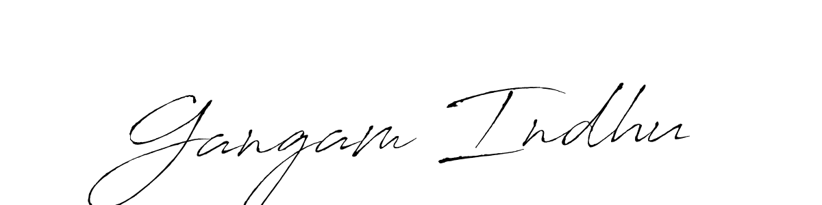 Make a beautiful signature design for name Gangam Indhu. Use this online signature maker to create a handwritten signature for free. Gangam Indhu signature style 6 images and pictures png