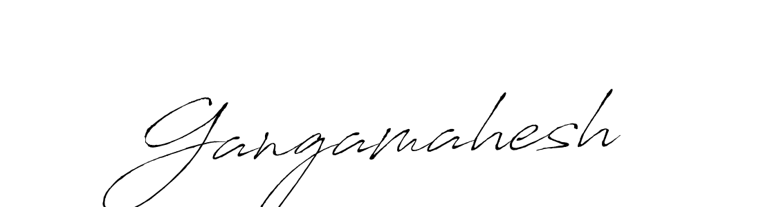 How to make Gangamahesh signature? Antro_Vectra is a professional autograph style. Create handwritten signature for Gangamahesh name. Gangamahesh signature style 6 images and pictures png
