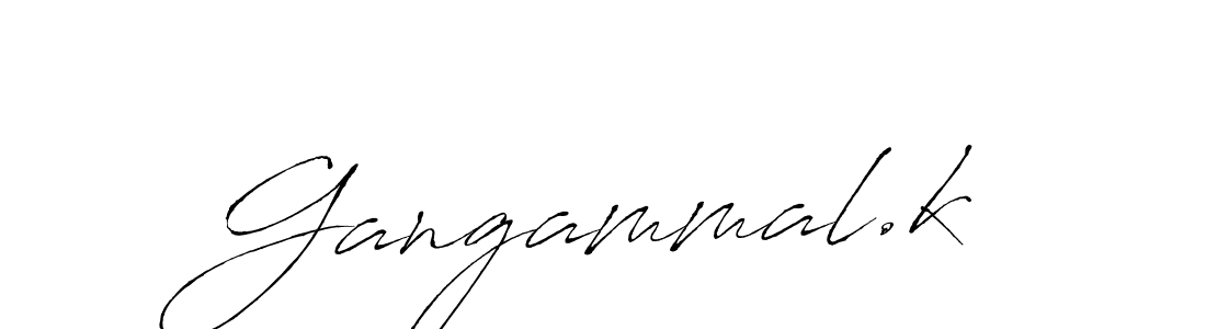 Create a beautiful signature design for name Gangammal.k. With this signature (Antro_Vectra) fonts, you can make a handwritten signature for free. Gangammal.k signature style 6 images and pictures png