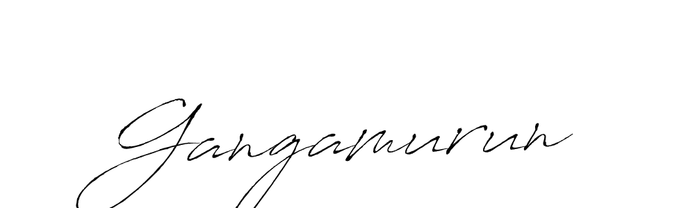 Use a signature maker to create a handwritten signature online. With this signature software, you can design (Antro_Vectra) your own signature for name Gangamurun. Gangamurun signature style 6 images and pictures png