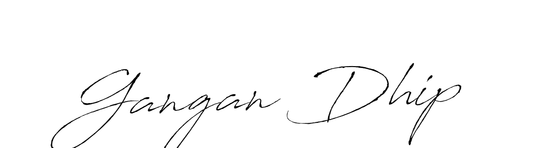 Use a signature maker to create a handwritten signature online. With this signature software, you can design (Antro_Vectra) your own signature for name Gangan Dhip. Gangan Dhip signature style 6 images and pictures png