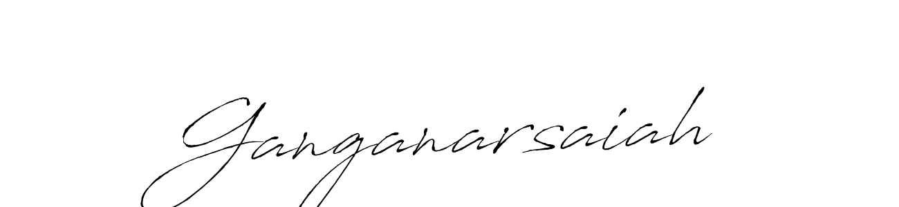 How to make Ganganarsaiah name signature. Use Antro_Vectra style for creating short signs online. This is the latest handwritten sign. Ganganarsaiah signature style 6 images and pictures png