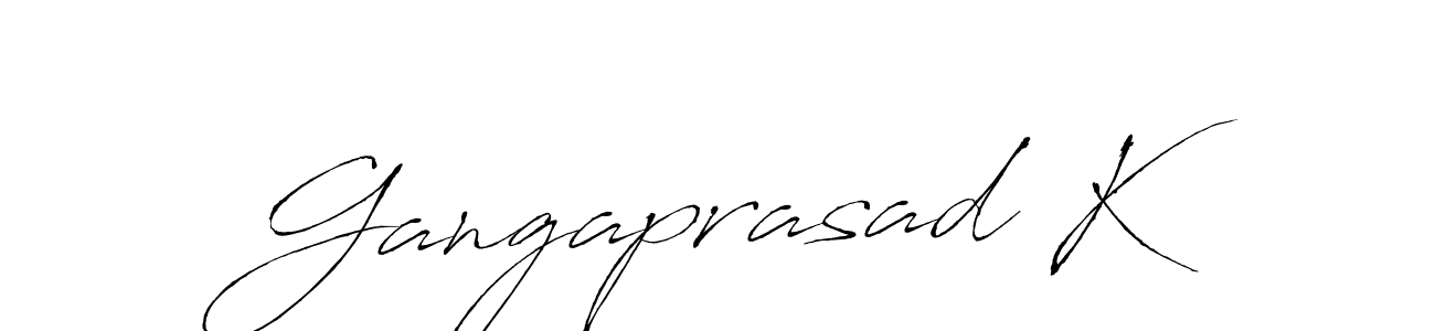 Create a beautiful signature design for name Gangaprasad K. With this signature (Antro_Vectra) fonts, you can make a handwritten signature for free. Gangaprasad K signature style 6 images and pictures png