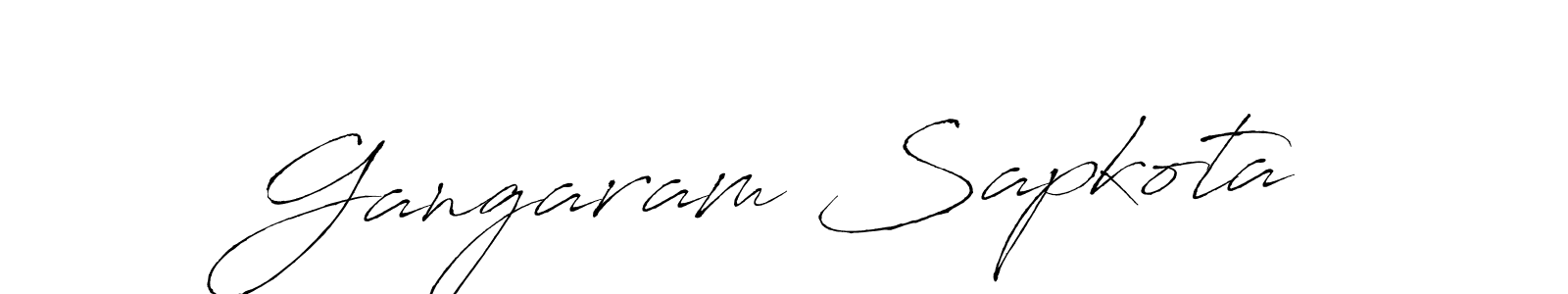 Design your own signature with our free online signature maker. With this signature software, you can create a handwritten (Antro_Vectra) signature for name Gangaram Sapkota. Gangaram Sapkota signature style 6 images and pictures png