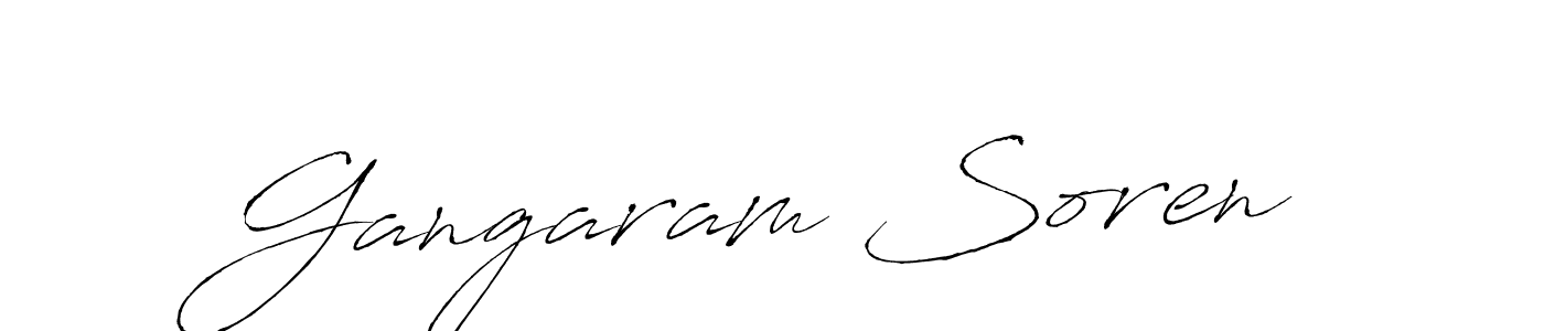 Antro_Vectra is a professional signature style that is perfect for those who want to add a touch of class to their signature. It is also a great choice for those who want to make their signature more unique. Get Gangaram Soren name to fancy signature for free. Gangaram Soren signature style 6 images and pictures png