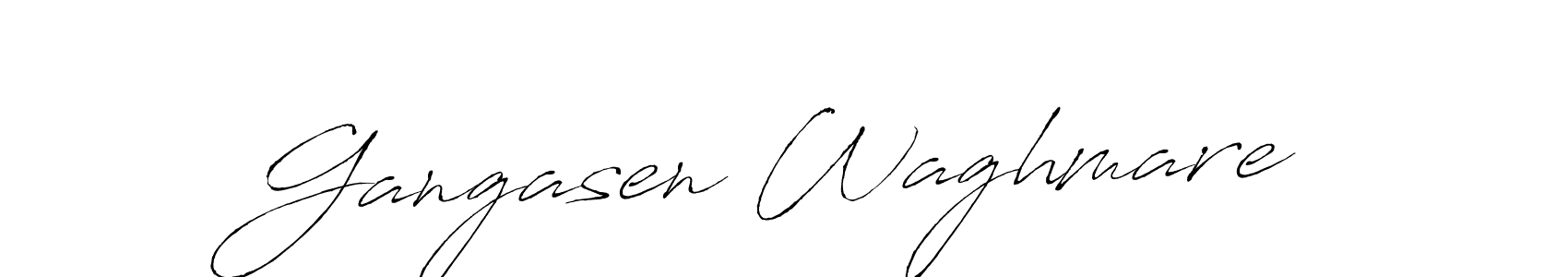 Make a beautiful signature design for name Gangasen Waghmare. With this signature (Antro_Vectra) style, you can create a handwritten signature for free. Gangasen Waghmare signature style 6 images and pictures png