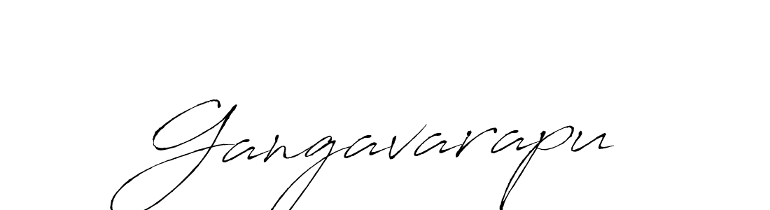 Make a beautiful signature design for name Gangavarapu. With this signature (Antro_Vectra) style, you can create a handwritten signature for free. Gangavarapu signature style 6 images and pictures png