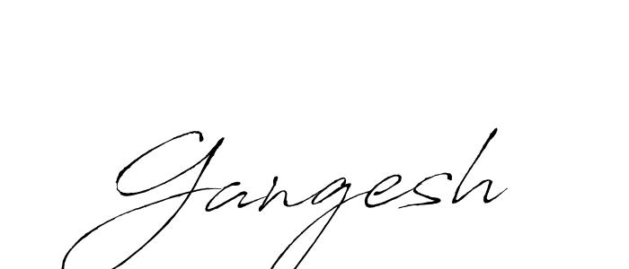 Make a beautiful signature design for name Gangesh. With this signature (Antro_Vectra) style, you can create a handwritten signature for free. Gangesh signature style 6 images and pictures png