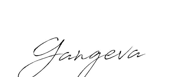Design your own signature with our free online signature maker. With this signature software, you can create a handwritten (Antro_Vectra) signature for name Gangeva. Gangeva signature style 6 images and pictures png